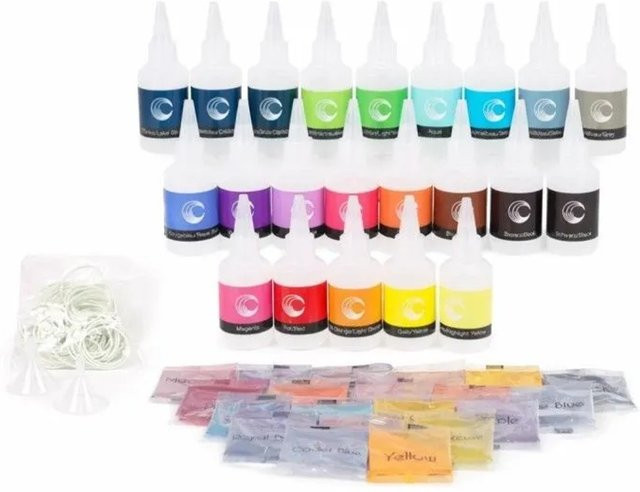 CREATEST Batikfarben-Set, 20 Farben, DIY Textilfarbe - Bild 1