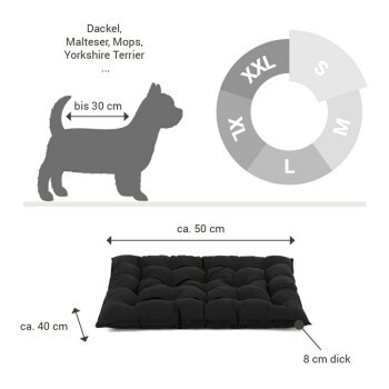 Doctor Bark Hundebett mit orthopädischem Schaumstoff und abnehmbarem Bezug in Schwarz, Größe S - Bild 3