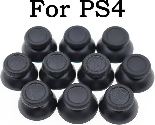 TingDong 10 Stück 3D-Analog-Stick-Abdeckungen in Schwarz für PS4 Controller und PlayStation 4 Joystick-Pilzkappen - Bild 1