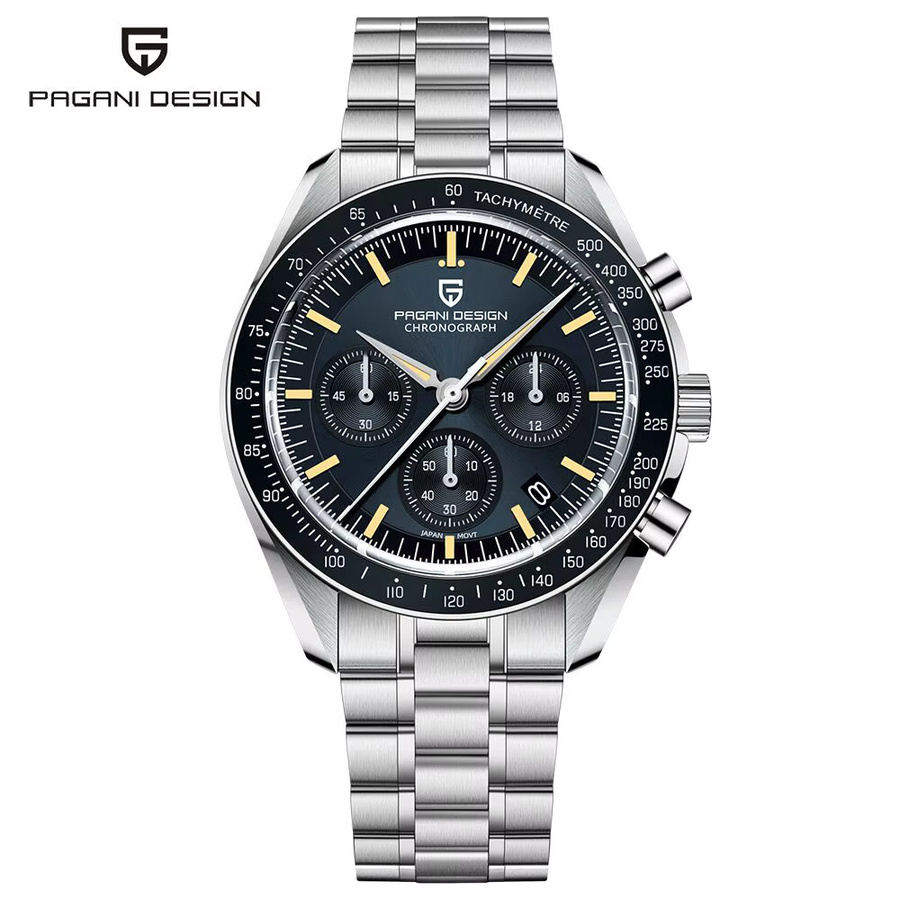 PAGANI DESIGN Chronograph, Quarz, Edelstahl, Blau, Herren - Bild 6