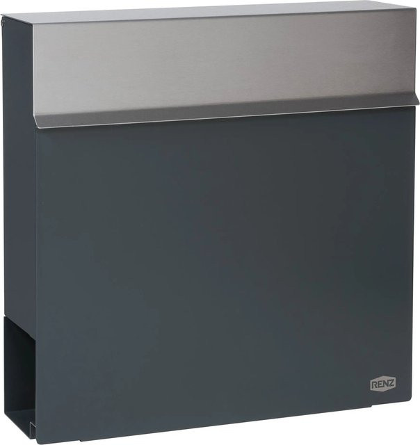 Renz Briefkasten Piazza N in Anthrazit B: 36,7 cm, T: 37,5 cm, H: 11,5 cm - Bild 1