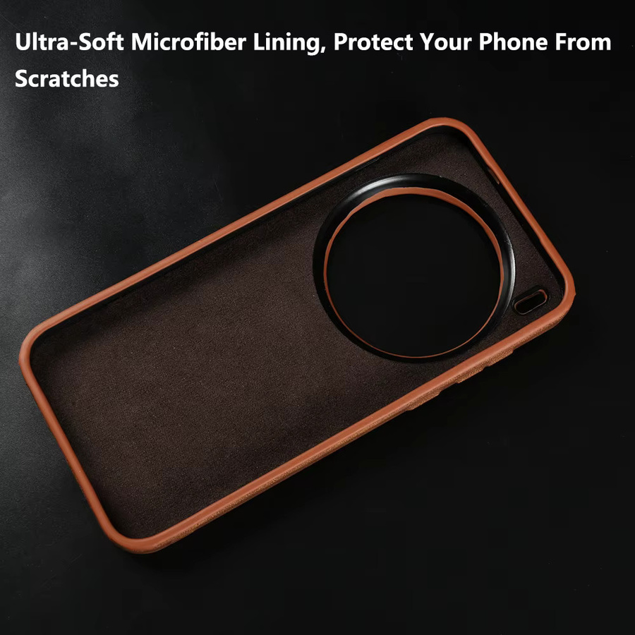 YINGHUI Stoßfeste Handyhülle aus Premium PU-Leder für Vivo X300 Ultra X300S X200 X200S X100 X90 S30 Mini Pro V50 Lite PC Hard Cover in Schwarz und Braun - Bild 2