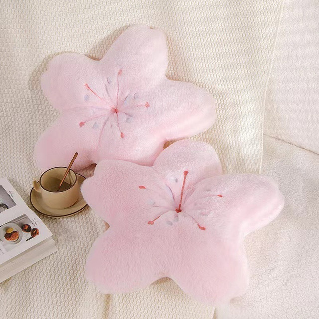 Molutian Kirschblüten-Blumenkissen in Rosa im Prinzessinnen-Stil für dein Wohnzimmer - Bild 1