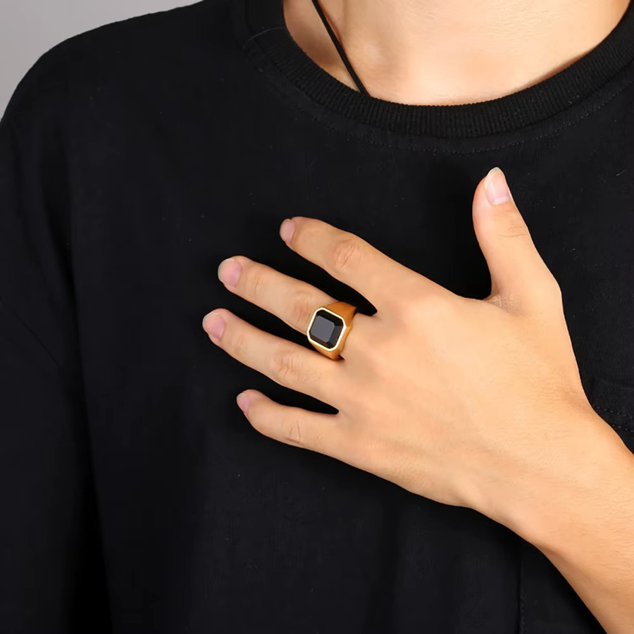 VQYSKO Edelstahlring, Diamant, Unisex - Bild 3