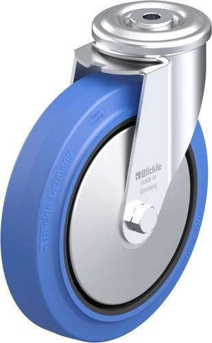 Blickle LER-POEV 200KA-SB-FA Stahlblech-Lenkrolle in Schwarz und Blau mit 200 mm Rad-Durchmesser und 300 kg Tragfähigkeit - Bild 1