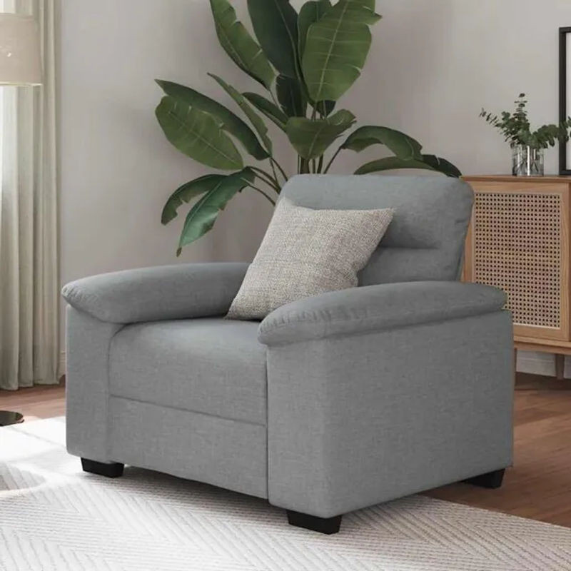 Loungesessel von vidaxl in Grau aus Stoff und Metall - Bild 1