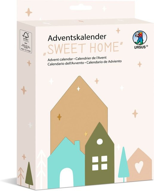 URSUS Adventskalender-Set Sweet Home aus Papier in Multicolor - Bild 1