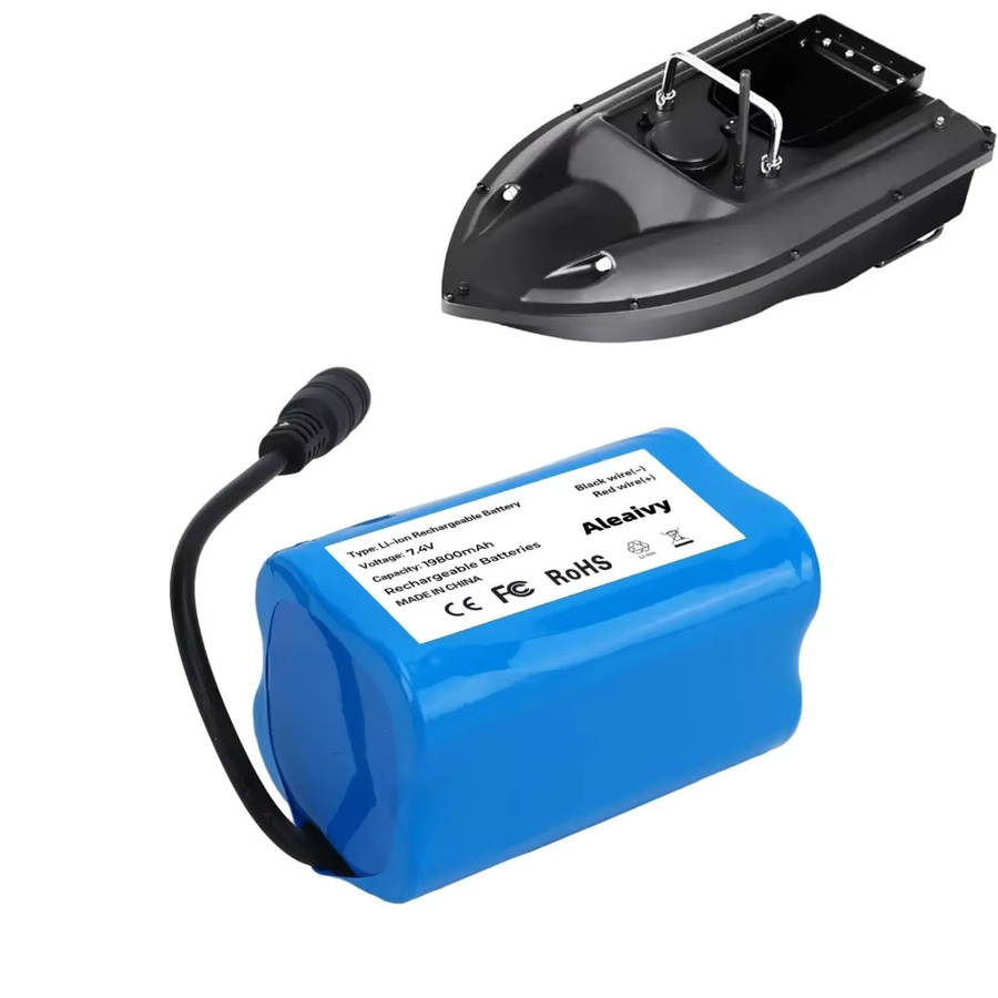 Aleaivy Li-Ion Akku 7,4 V 12000 mAh Blau für RC Angelköderboot T188 T888 2011-5 V007 C18 H18 - Bild 2