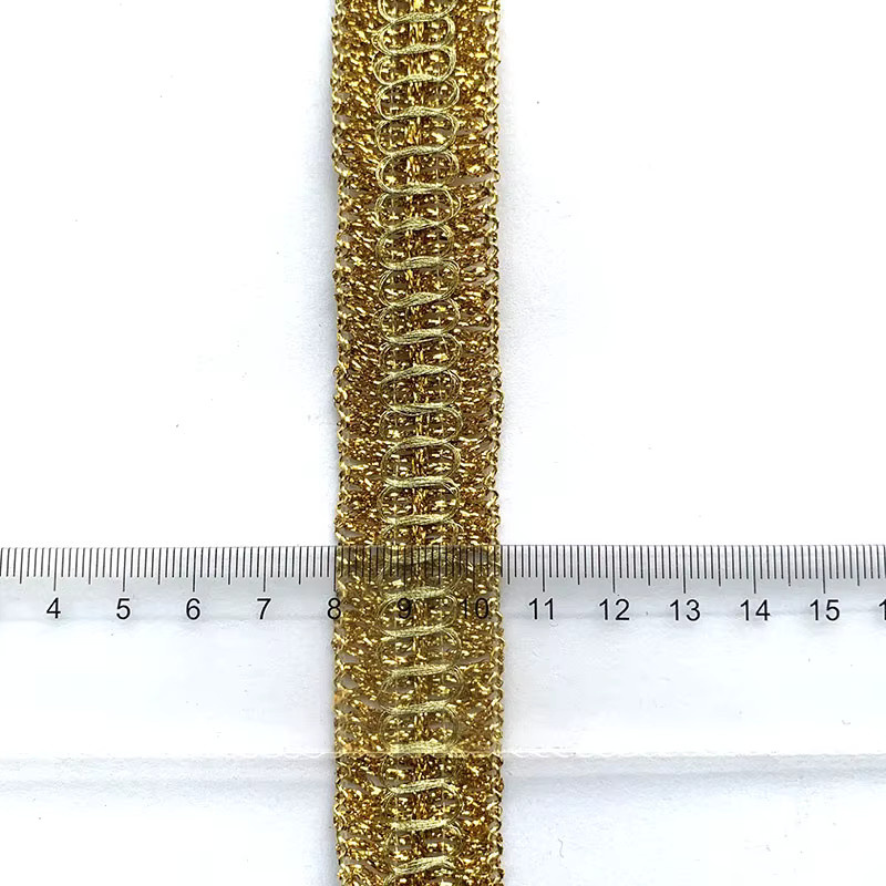 Goldene Spitzenbänder für DIY Handarbeiten und Stoffdekorationen, 5 m pro Packung - Bild 2