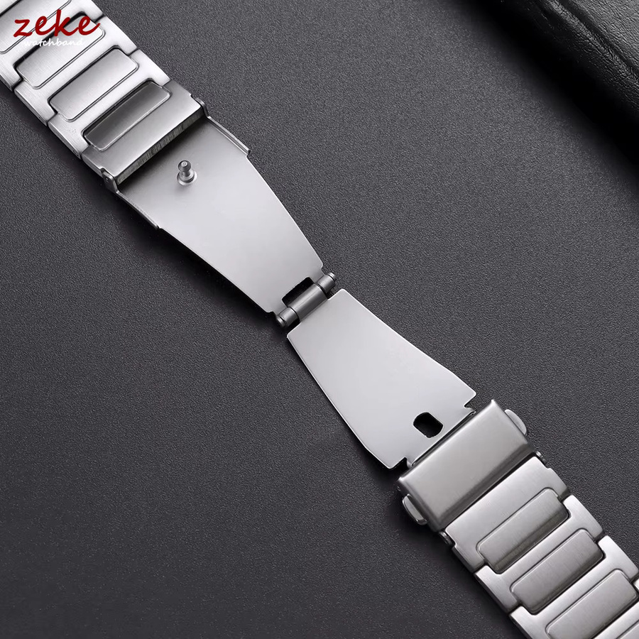 Uhrenarmband crazyband, Edelstahl, Silber, Schwarz, Unisex - Bild 3