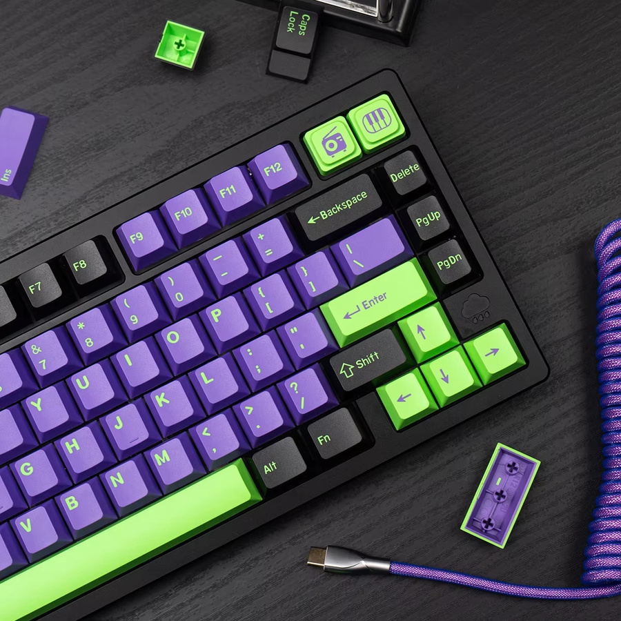 GMK Clones Mecha-01 EVA Keycaps Cherry Profile Double Shot Keycap für MX Switch mechanische Tastatur ISO Enter 7U Tasten von BINYEAE - Bild 4