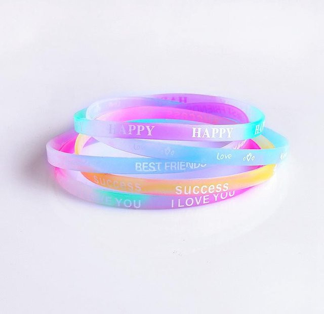 Silikonarmband, Bunt, Unisex - Bild 1