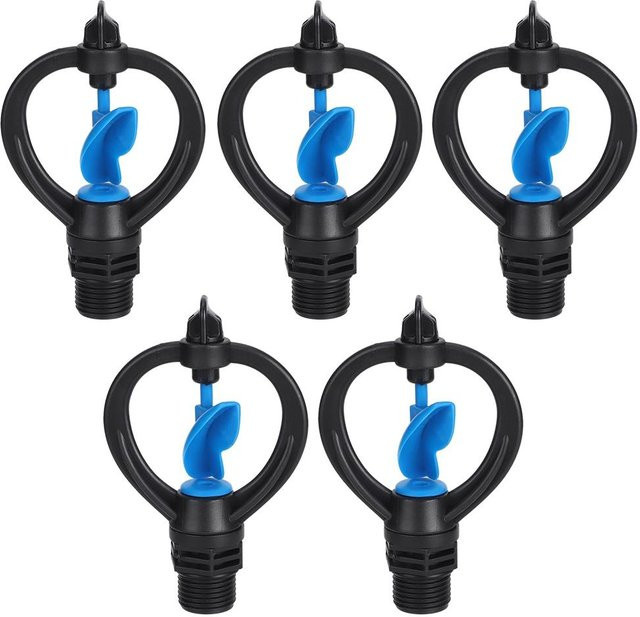 TOMTOP JMS 5er Set Garten Sprinkler mit G1/2 Außengewinde in Schwarz - Bild 1