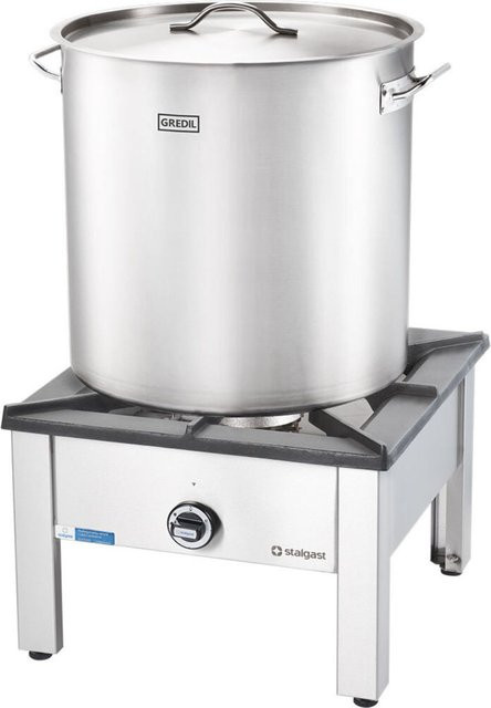 Gredil Suppentopf ECO Serie mit Deckel, Silber, Durchmesser: 32 cm, Höhe: 26 cm - Bild 1