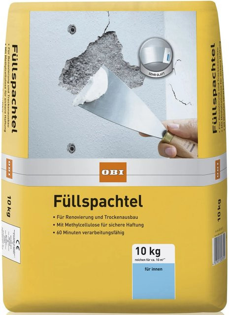OBI Füllspachtel aus Gips in Weiß, 10 kg - Bild 1