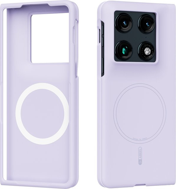 Silikon-Handyhülle für Motorola Razr Fold in Blau mit MagSafe-kompatiblem magnetischem kabellosem Laden und integriertem Flocking-Schutz - Bild 1