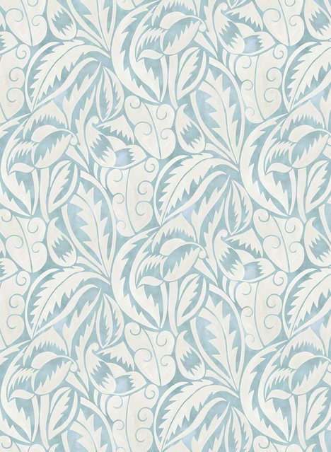 Osborne & Little Tapete Carta da parati Dufy Leaf in Sky Blue Modernes Design - Bild 1
