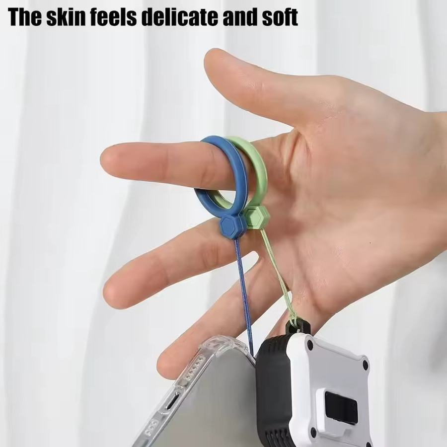 DYM Silikon Handy Lanyard Anti-Verlust Straps mit Ring für iPhone, Xiaomi und Samsung - Bild 2