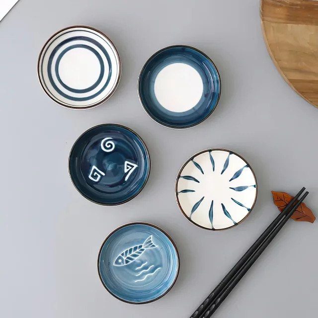 PEISI Kleine Porzellan Untertasse aus Bone China für Sojasauce und Gewürze - Bild 1