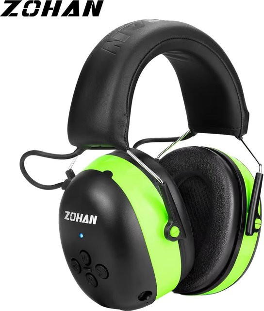 ZOHAN Bluetooth Gehörschutz Kopfhörer mit Geräuschunterdrückung 25dB NRR in Grün - Bild 1