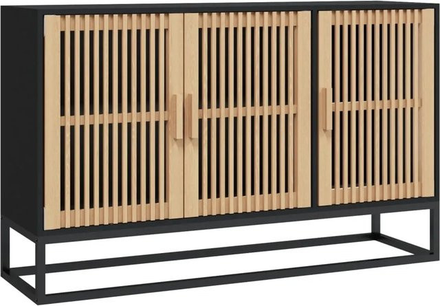 vidaXL Sideboard Schwarz aus Holzwerkstoff, B/T/H: 105 x 30 x 65 cm - Bild 1