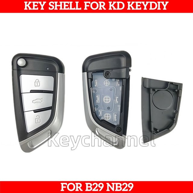 KEYDIY Klappschlüsselgehäuse KD B29 NB29 mit 3 Tasten in Weiß - Bild 1