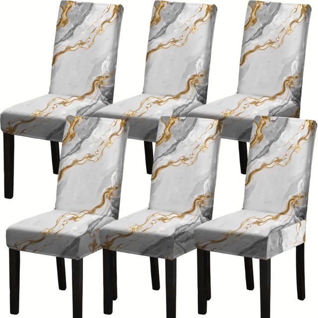 LANMOLIFE Stretch-Esszimmerstuhlhussen aus Spandex für Parsons-Stühle, maschinenwaschbarer Möbelschutz für Küche, Hotel und Bankett - Bild 1