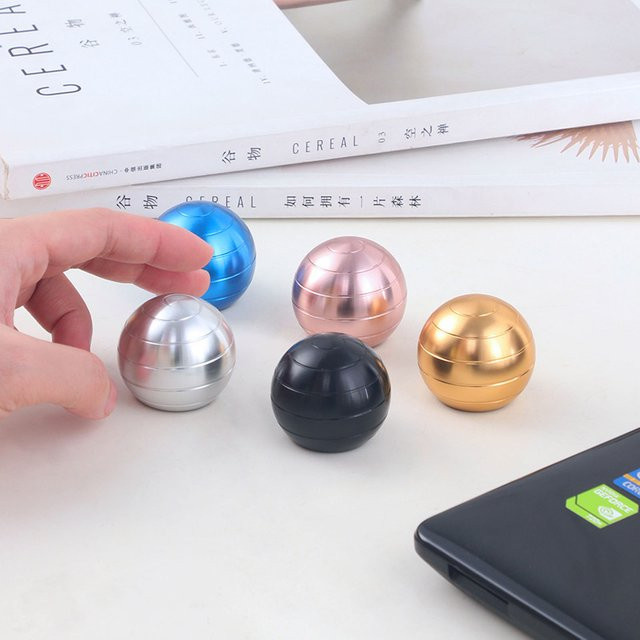 soulbao Desktop-sphärisches Gyroskop, Metall-Fingerspitzen-Gyroskop, kreisförmiges optisches Phantom-Finger-Dekompressionsgyroskop - Bild 1