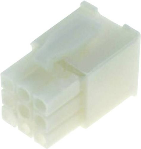 TE Connectivity Universal-MATE-N-LOK Stiftgehäuse-Kabel in Weiß, 9 Polzahl, 172340-1 - Bild 1