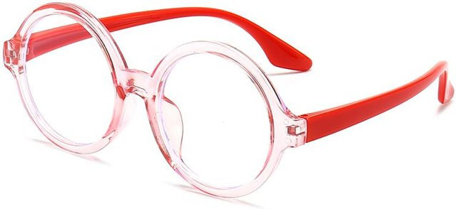 Dote Korrektionsbrille Kinder, Rund, Kunststoff, Vollrand, rot, Blaulichtfilter - Bild 1