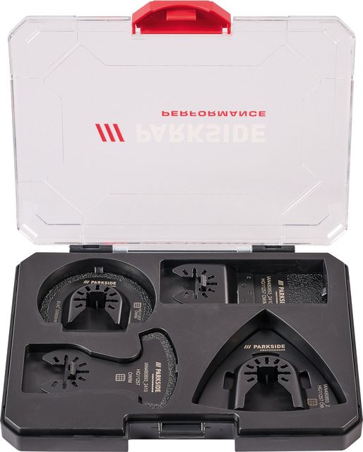 Parkside Performance Multifunktionswerkzeug-Zubehör Set für Fliesenreparaturen, 4-teilig oder 8-teilig, Schwarz - Bild 1