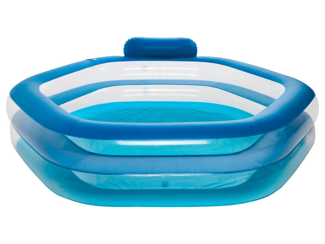CRIVIT Jumbo-Freizeitpool sechseckig aufblasbar B: 530 cm, H: 186 cm, T: 186 cm - Bild 2