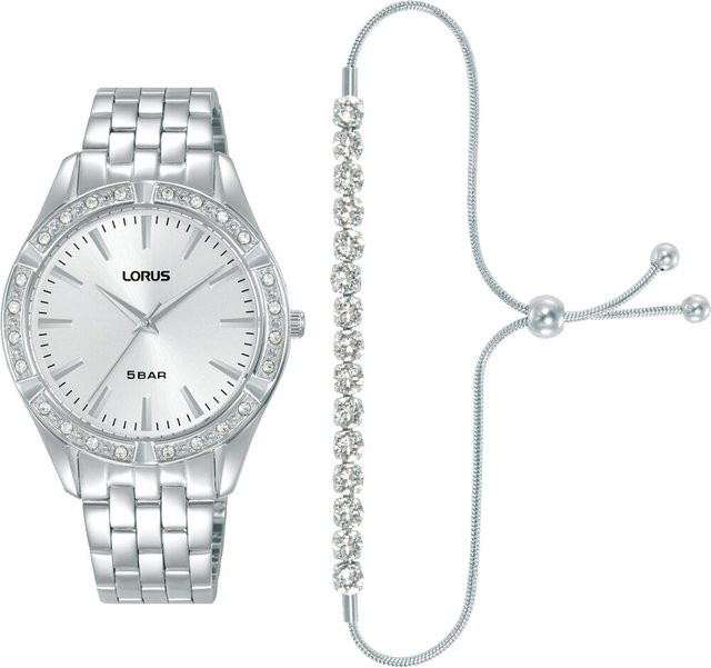 Lorus Damenuhr Set, Quarz, Edelstahl, Silber, 34 mm, 5 ATM - Bild 1