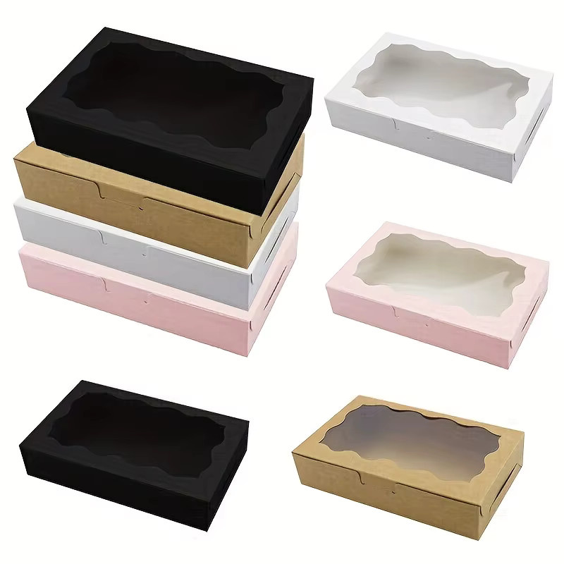Papier-Geschenkbox mit Sichtfenster in Pink für Hochzeiten, Geburtstage und Feiertage - Bild 2