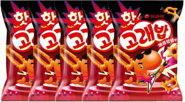 Orion Hot Whale Rice würzig gewürzte gebackene Fisch-Cracker 5 x 118 g - Bild 1