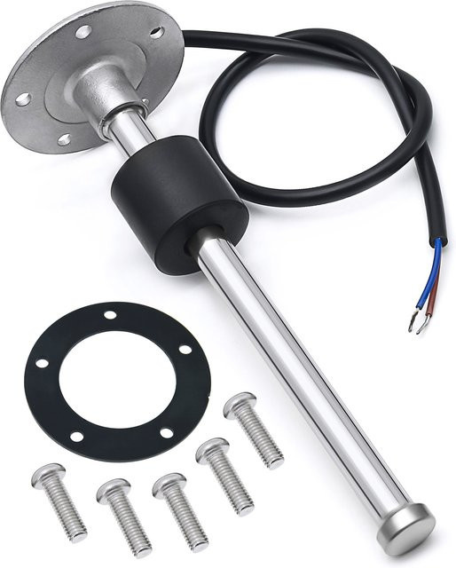 MAIMEIMI Kraftstoffschwimmer-Niveausensor aus Edelstahl in Silber, 0–190 Ohm, inklusive Dichtungen und Ölanzeige-Kit - Bild 1