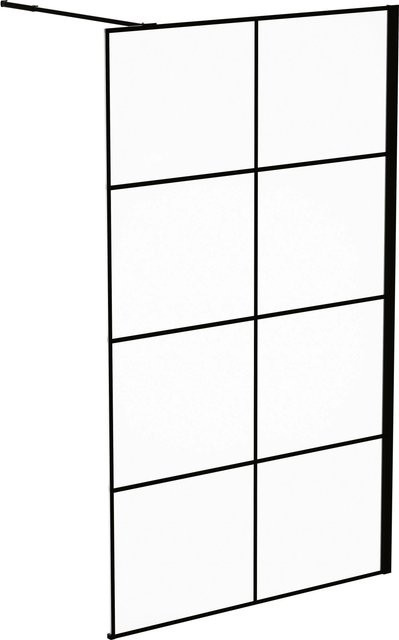 baliv Duschabtrennung Walk-In DUK-120.131, Glas transparent, Schwarz, B: 120 cm, H: 195 cm - Bild 1