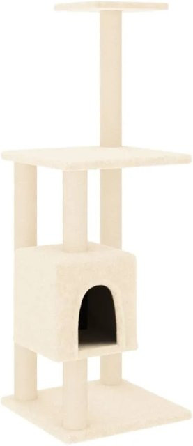 vidaXL Kratzbaum für Katzen in Beige mit Sisal-Kratzsäulen, Höhe: 104 cm - Bild 1
