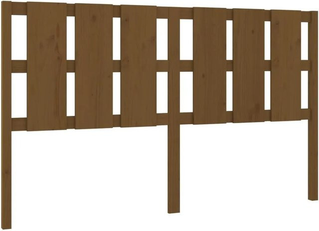 vidaXL Bett-Kopfteil aus Massivholz Kiefer in Honigbraun, B: 185,5 cm, H: 100 cm, T: 4 cm - Bild 1