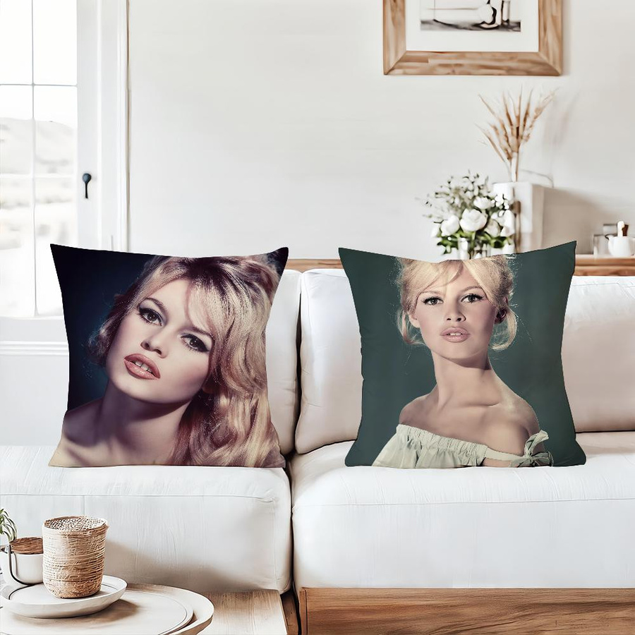B-Brigitte B-Bardot-S Kissenbezug aus Peach Skin für Wohnzimmer und Schlafzimmer B/B/H: 18 x 18 x 0 cm - Bild 1