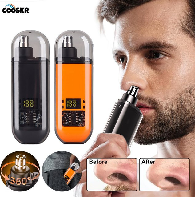 cooskr Elektrischer Nasen- und Haartrimmer für Herren, USB aufladbar - Bild 1