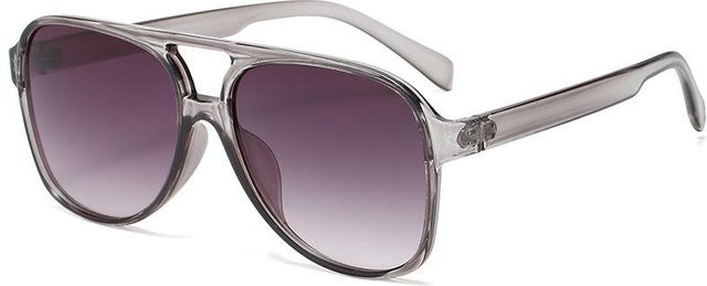 AORON Sonnenbrille, Unisex, Vollrand, Square, Kunststoff, grau - Bild 1