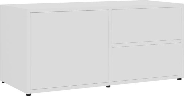vidaXL TV-Schrank aus Holzwerkstoff in Weiß im klassischen Stil, B/T/H: 80 x 34 x 36 cm - Bild 1
