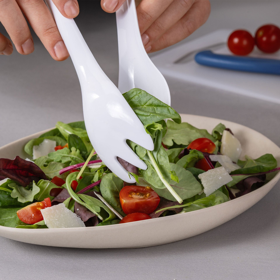 Fackelmann Salatbesteck Essential, 2-tlg., weiß, matt, Kunststoff - Bild 2