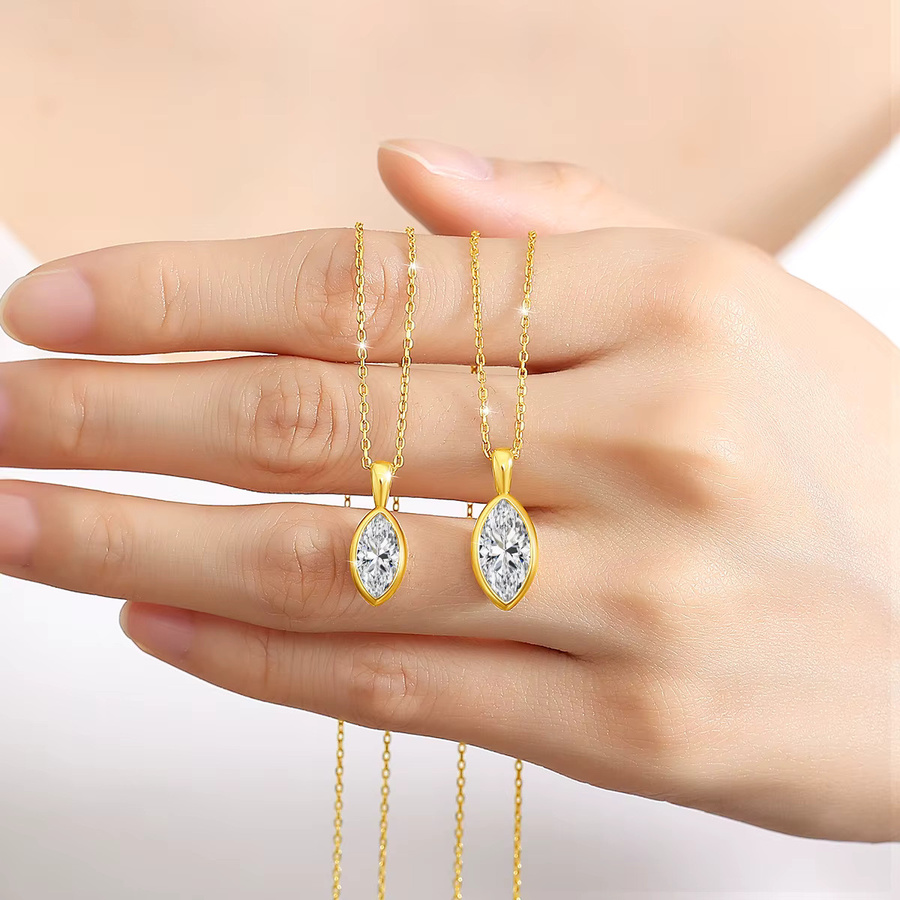 LONGUE VUE Halskette, 585 Gold, Diamant, Damen - Bild 3