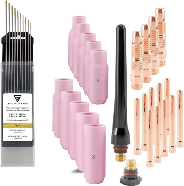 STAHLWERK WP-26 WIG Schweißzubehör Set, 36-teilig, Multicolor - Bild 1