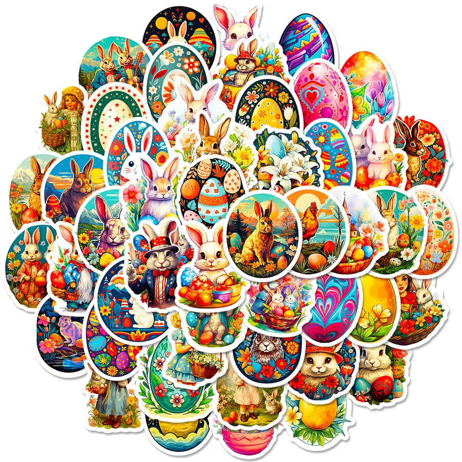 Charile Kawaii Osterei Kaninchen Tier Aufkleber, Sticker, multicolor - Bild 2