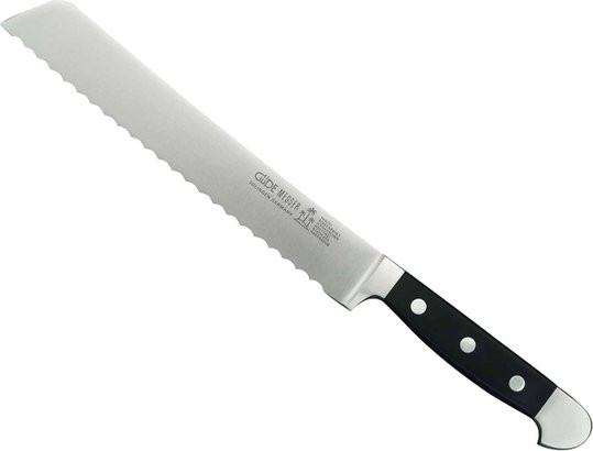 Güde Brotmesser Alpha aus Edelstahl mit schwarzem Kunststoffgriff, Klingenlänge: 21 cm - Bild 1