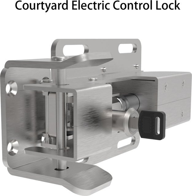 Asia-Teco Elektrisches Schiebetür Riegelschloss für Outdoor und Hof, DC24V Automatischer Toröffner und Zugangskontrollsystem in Silber - Bild 1