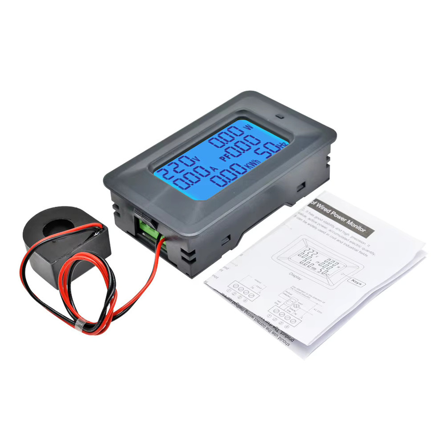 Aideepen Digitales LED Voltmeter Amperemeter Wattmeter zur Messung von Spannung, Strom und Leistung, Schwarz - Bild 4